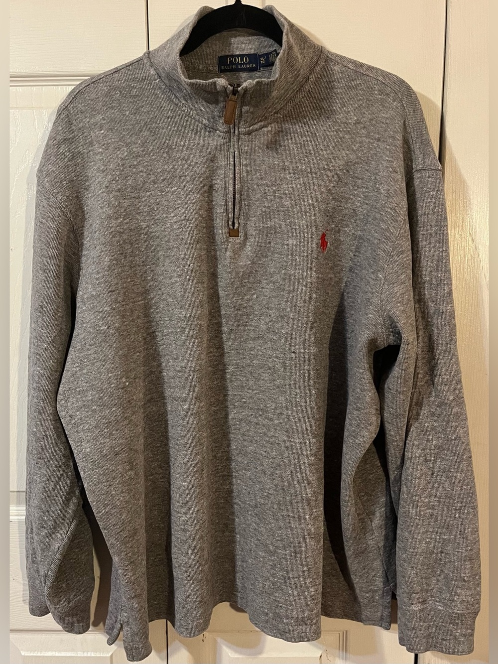Polo Ralph Lauren Men’s Quarter Zip Pullover Grey Size XL